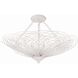 Doral 6 Light 24 inch Matte White Semi Flush Ceiling Light