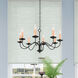Heritage 8 Light 25 inch Black Chandelier Ceiling Light