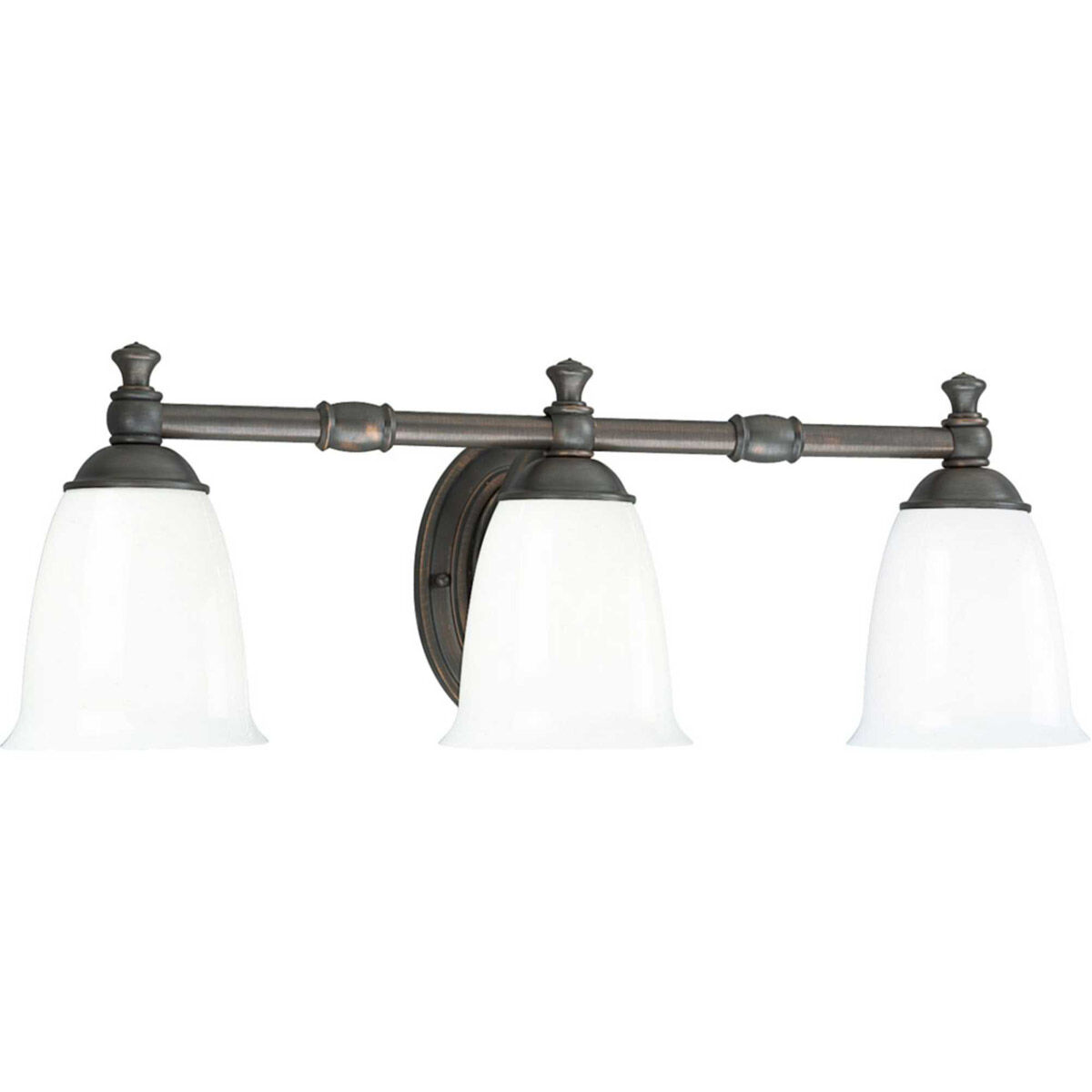Victorian 3 Light 25 inch Venetian Bronze Bath Vanity Wall Light, Delta