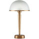 Gatsby 14.5 inch 9 watt Antique Brass and Frosted Table Lamp Portable Light