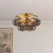 Alora Mood Faye 3 Light 17.75 inch Brushed Gold Semi-Flush Mount Ceiling Light in Smoked Glass