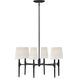 Beaumont 6 Light 28 inch Black Indoor Chandelier Ceiling Light