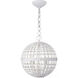 AERIN Mill 4 Light 16 inch Plaster White Globe Lantern Pendant Ceiling Light, Small