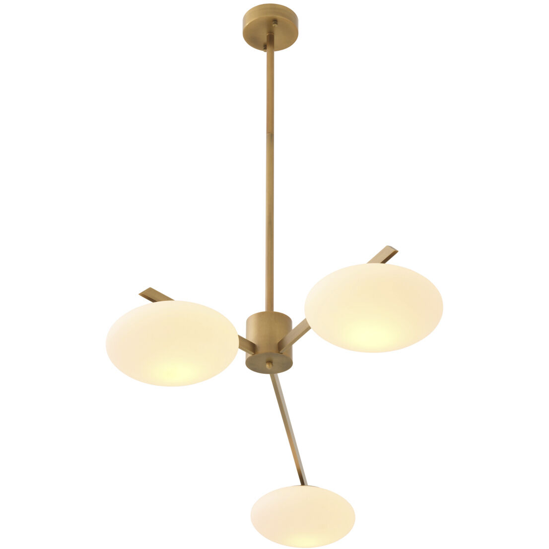 Evergreen 3 Light 55.51 inch Antique Brass Chandelier Ceiling Light, Small