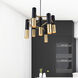 Anem 7 Light 17 inch Matte Black and Satin Gold Down Chandelier Ceiling Light