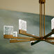 Gamma 6 Light 30 inch Brushed Brass Chandelier Ceiling Light