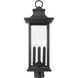 Tiberius 4 Light 25.25 inch Black Outdoor Post Mount Fixture