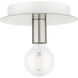 Hillview 1 Light 8 inch Brushed Nickel Flush Mount Ceiling Light
