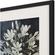 Midnight Lilies Black and Blue and Neutral and White Framed Art