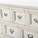 Shabby Antique White and Antique Brass Cabinet