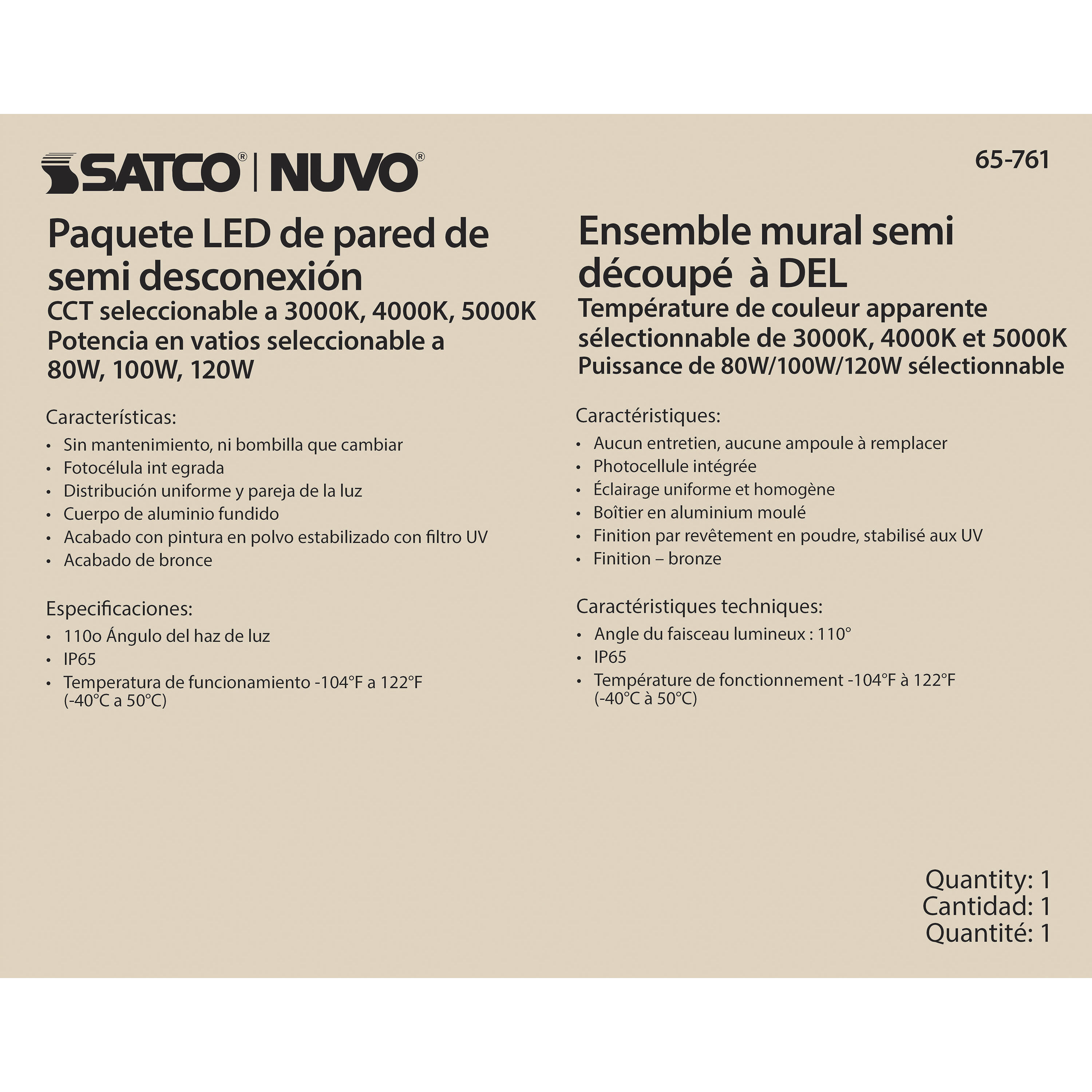 Brentwood LED 10 inch Bronze Outdoor/Indoor Wall Pack