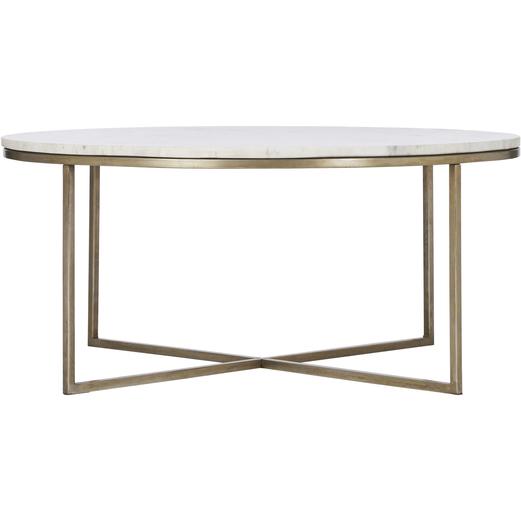 Lova 35 X 15 inch Antique Brass Coffee Table
