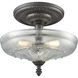 Restoration 3 Light 15 inch Oil Rubbed Bronze Semi Flush Mount Ceiling Light