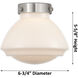 Franklin Restoration Olean 1 Light 6.75 inch Brushed Satin Nickel Mini Pendant Ceiling Light in Incandescent, Seedy, Franklin Restoration