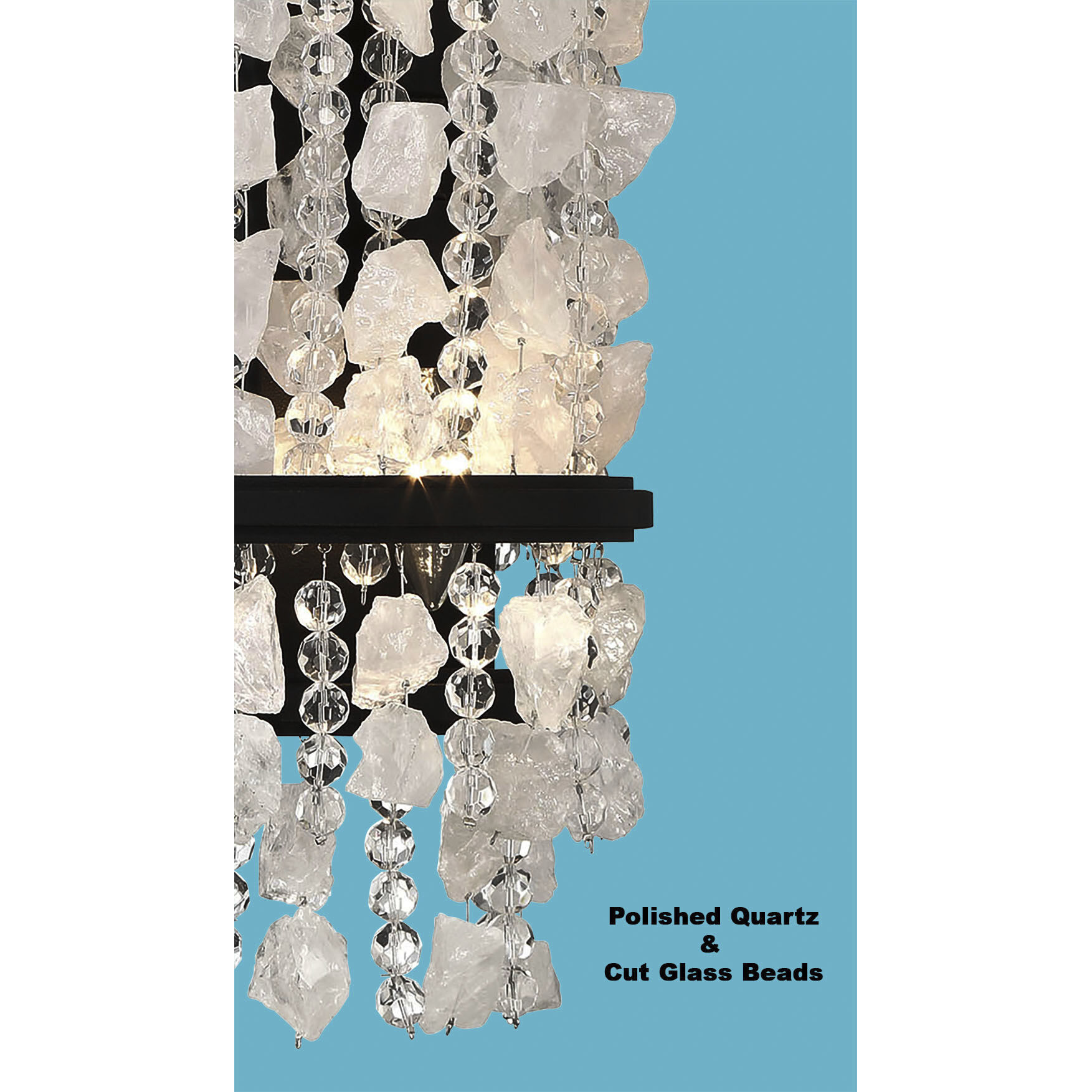 Shimmering Elegance 2 Light 4 inch Sand Coal Wall Sconce Wall Light