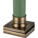 Gavin 11 inch Green and Antique Brass Accent Table