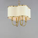 Clover 4 Light 20 inch Satin Brass Chandelier Ceiling Light