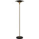 Rancho Mirage 61 inch 9 watt Matte Black and Weathered Brass Floor Lamp Portable Light