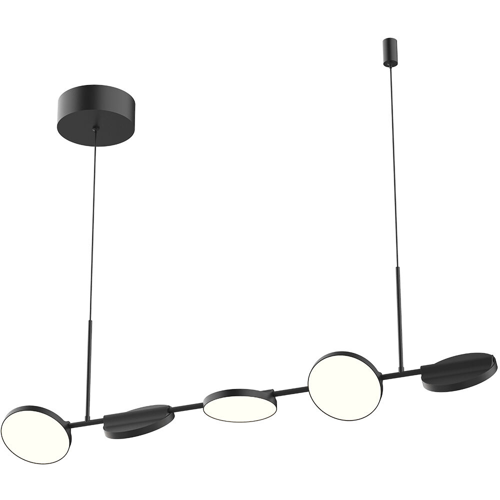 Novel LED 37 inch Black Linear Pendant Ceiling Light