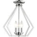 Prism 3 Light 14 inch Polished Chrome Convertible Mini Chandelier/Ceiling Mount Ceiling Light