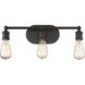 Industrial 3 Light 18.5 inch Oil Rubbed Bronze Bathroom Vanity Light Wall Light