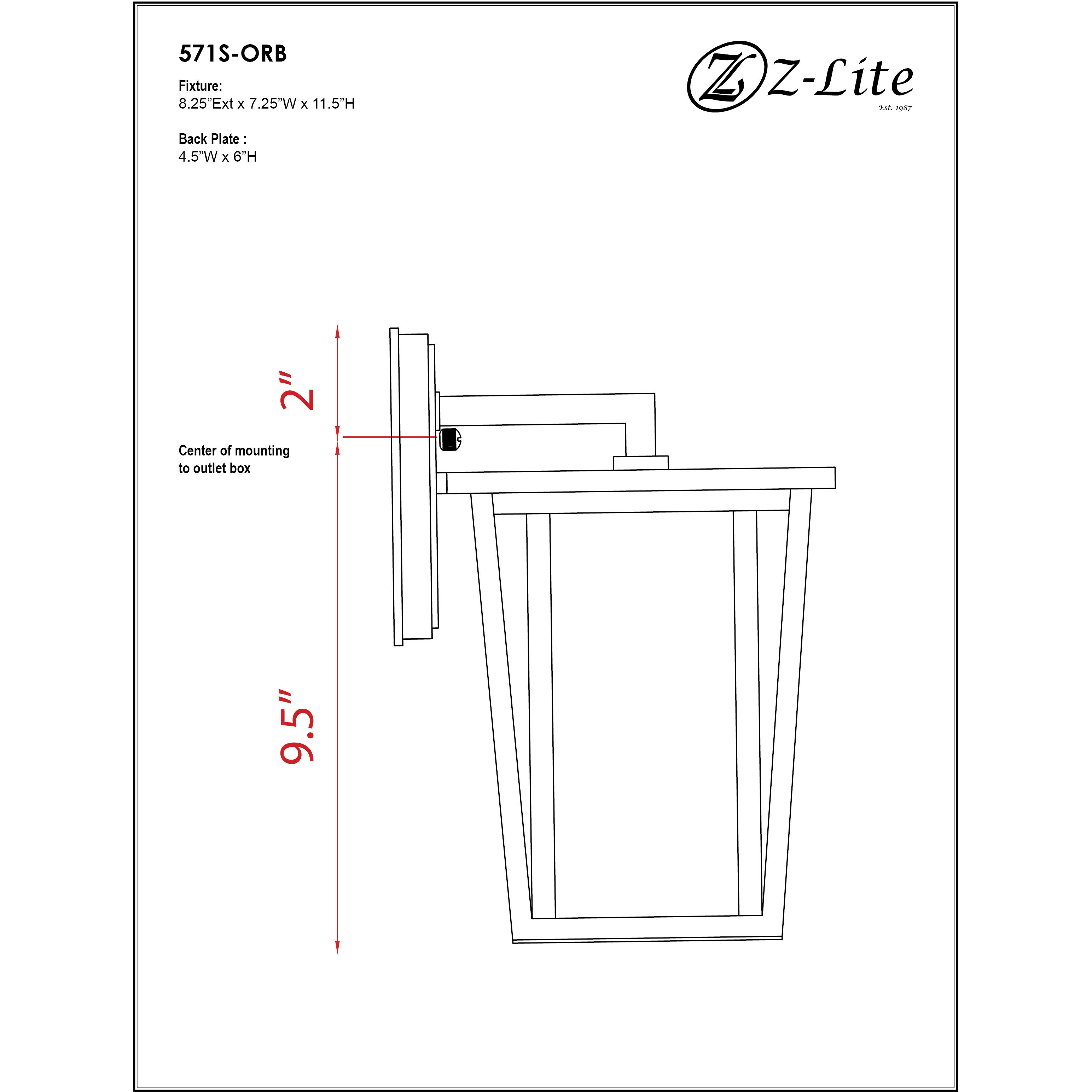 Seoul 1 Light 11.5 inch Oil Rubbed Bronze Outdoor Wall Light