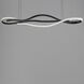Serpentine LED 59.75 inch Black Linear Pendant Ceiling Light