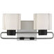 Waverly Plaza 2 Light 14.75 inch Coal With Brushed Nickel Bath Light Wall Light