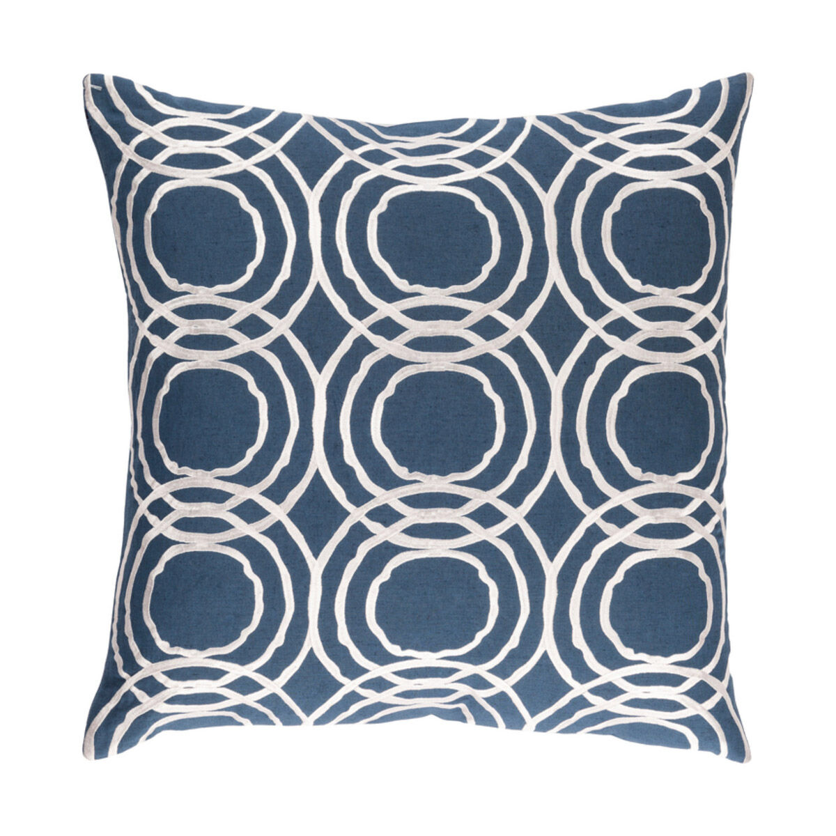 Ridgewood 18 X 18 inch Navy and White Pillow