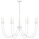 Stonecrest 8 Light 42 inch Bisque White Chandelier Ceiling Light
