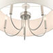 Blossom 5 Light 22 inch Brushed Nickel Pendant Chandelier Ceiling Light