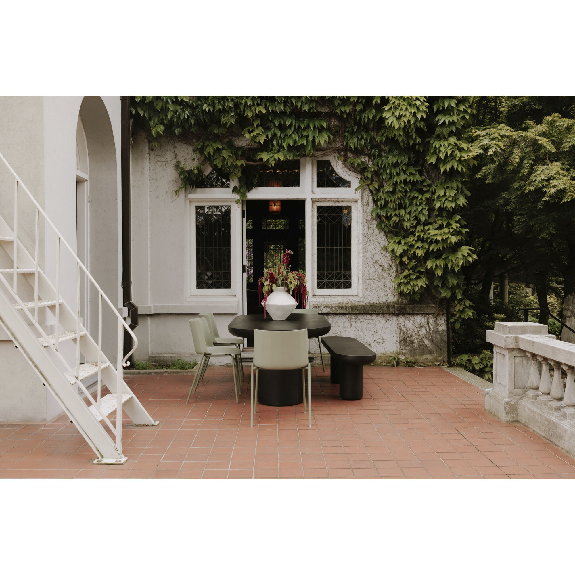 Rocca 83 X 39.5 inch Black Dining Table, Outdoor