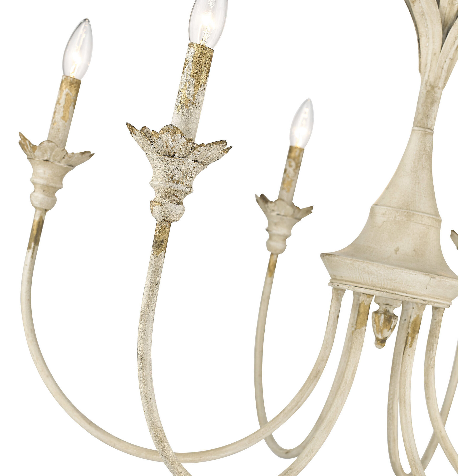 Lillianne 33.75 inch 60.00 watt Antique Ivory Chandelier Ceiling Light
