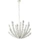 Indi 8 Light 42 inch White Chandelier Ceiling Light, Large