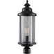 Stewart 1 Light 25 inch Black Outdoor Postmount Lantern