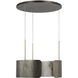 Anne-Marie Barton Armise LED 27.5 inch Mottled Pewter Drum Chandelier Ceiling Light