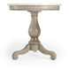 Danielle Marble 24" Pedestal Side Table in Tan/Beige