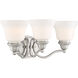 Yates 3 Light 22.75 inch Pewter Bathroom Vanity Light Wall Light, Essentials