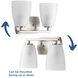 Leap 2 Light 14 inch Brushed Nickel Bath Vanity Wall Light