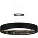 Rosalina LED 26 inch Matte Black Down Chandelier Ceiling Light