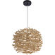 Natural 1 Light 17 inch Natural Pendant Ceiling Light, Orb