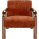 Magnus Burnt Orange / Metallic - Brass Accent Chairs