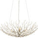 Shinju 4 Light 28.5 inch Contemporary Silver Leaf Bowl Chandelier Ceiling Light, Aviva Stanoff Collection
