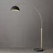 Luna Bella 92 inch 9 watt Weathered Brass and Black Arc Floor Lamp Portable Light