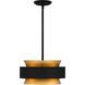 Hagley 3 Light 15 inch Earth Black Pendant Ceiling Light