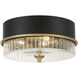 Stamford 3 Light 15 inch Legacy Brass Flush Mount Ceiling Light