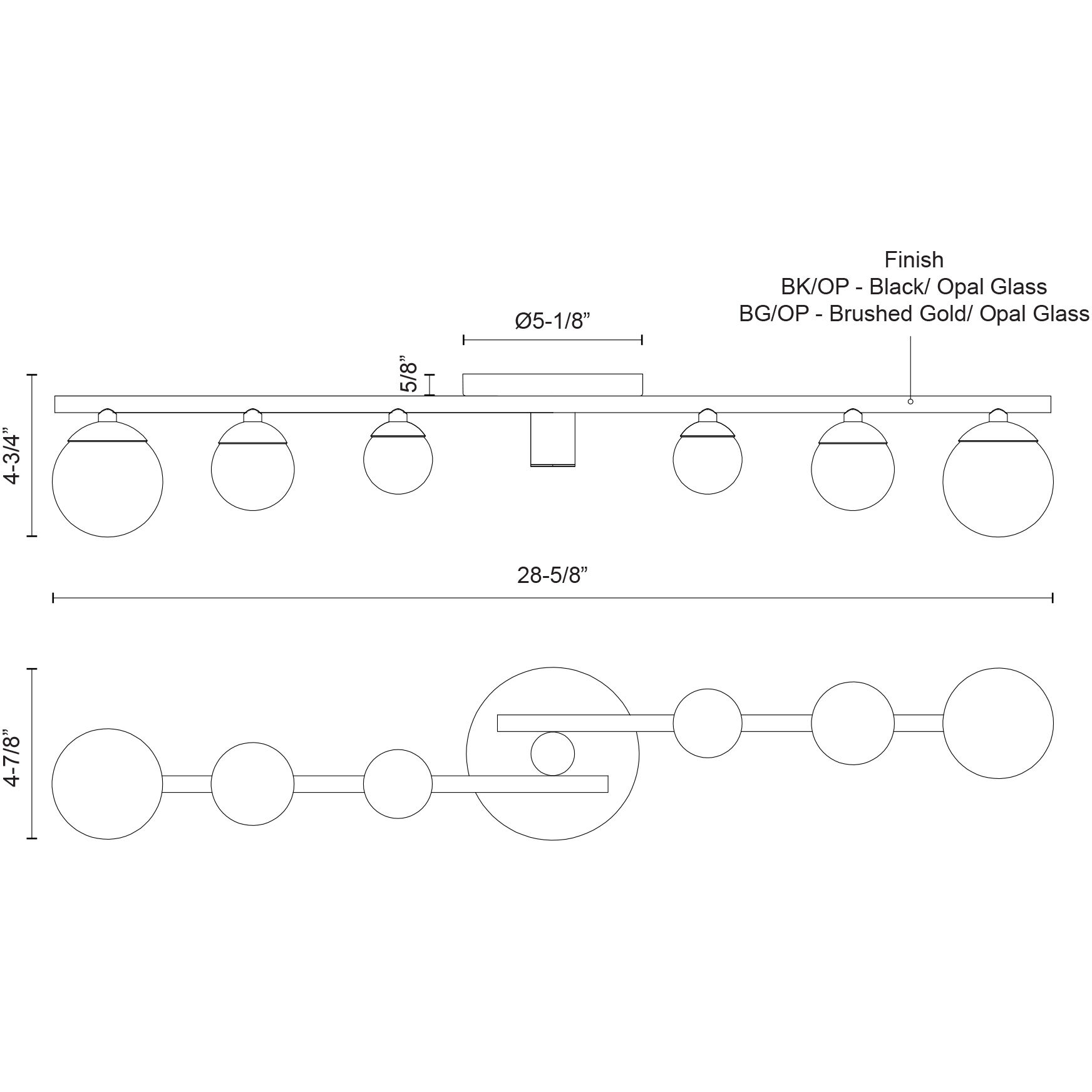 Cypress Bath Vanity Light Wall Light in Black