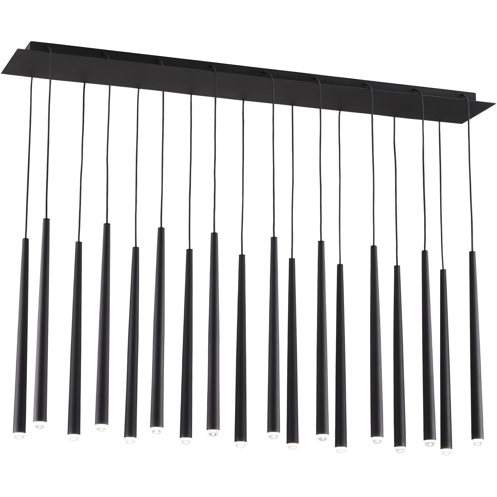 Sean Lavin Pylon LED Nightshade Black Chandelier Ceiling Light, Integrated LED