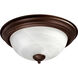 Fort Worth 2 Light 14 inch Oiled Bronze Flush Mount Ceiling Light