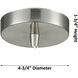 Edison Brookhaven Flute 1 Light 7 inch Brushed Satin Nickel Mini Pendant Ceiling Light in Slate Glass